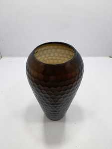 Crystal Vase With Hexagonal Pattern Modern Tabletop Decor Unique Design - Product Image 3