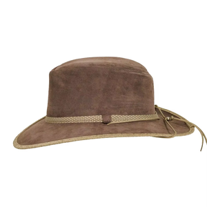 Real Leather Cowboy <b>Hats</b> Western Cattleman Style <b>Light</b> Brown Braided Band Vintage XXL Men's Leather <b>Hats</b> Wholesale - Product Image 2