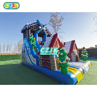 Aire de jeux extérieure pour adultes, toboggan gonflable en PVC avec souffleur d'air pour enfants