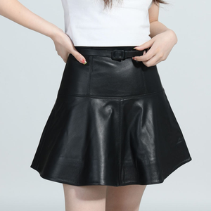 Falda de cuero sintético mini sexy de cintura alta para mujer, estilo club, tendencia de verano 2026 - Product Image 1