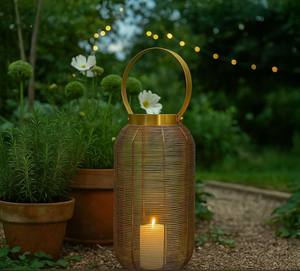 Faroles Metálicos Cuadrados Grandes de Lujo, Hechos a Mano, con Diseños Decorativos para Mesa, Jardín, Pared, Negros y Altos, Ideales para Navidad - Product Image 4