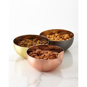 Bol de service de luxe en laiton doré, bol à fruits et salades en métal sur pied pour hôtel et décoration intérieure, bol décoratif à base martelée, pièce maîtresse - Product Image 2