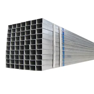 Tubo de acero cuadrado galvanizado en caliente Tubo Gi Tubo rectangular de acero pre galvanizado