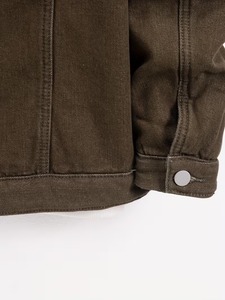 High Street Brown Fur Winter <b>Denim</b> Jacket With Fleece Lining Button Closure Casual Style Regular Fit Windproof Solid Color <b>Coat</b> - Product Image 4