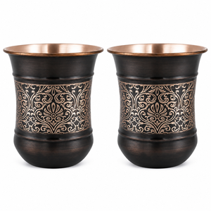 Gobelet martelé en cuivre pur de qualité supérieure, artisanal, pour la détoxification ayurvédique et le soutien immunitaire, idéal pour la maison - Product Image 5
