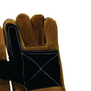 Guantes de Cuero Vacuno Dorado de Alta Calidad, Resistentes al Calor, Anti-Corte, Anti-Impactos, Transpirables, Forrados con Forro Polar, para Metal Fundido - Product Image 2