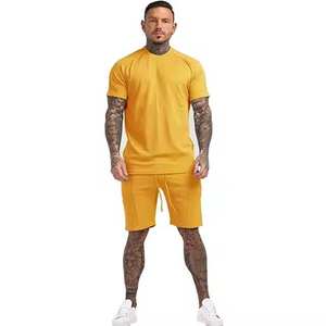 Vente en gros de shorts décontractés pour hommes, nouveaux modèles d'été, ensemble de shorts unis pour hommes - Product Image 2