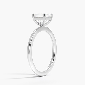 Bague BOJ 087 en argent 925, taille Asscher, avec halo de griffes, solitaire en moissanite 2 carats couleur D VVS1 certifiée GRA, prix bas - Product Image 2