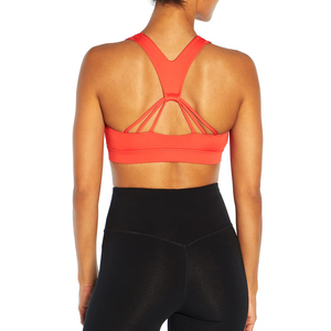 AL SWANS Soutien-gorge de sport pour femme, vert sarcelle, maintien moyen, bretelles croisées, sans couture, en Spandex/Nylon, séchage rapide, service OEM, pour le yoga - Product Image 5