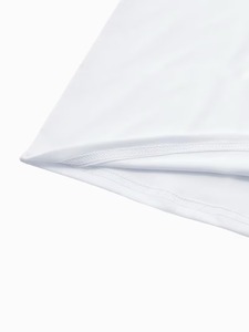 Men's White 100% Cotton Poplin O-Neck T-Shirt Regular Fit Casual Solid Color <b>Short</b> Sleeve Plain Dyed Woven Fabric Cotton - Product Image 3