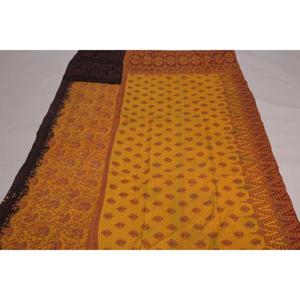 Vintage Printed Kantha Quilt Floral Cotton Handmade Reversible Washable Eco-Friendly Indian Boho Bedspread Blanket Rajasthan - Product Image 3