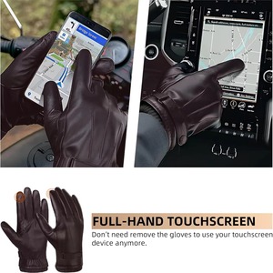 High Quality Leather Winter <b>Gloves</b> Thermal Insulated Warm <b>Gloves</b> for Cold Weather Outdoor Work Driving and Daily Wear - Product Image 6