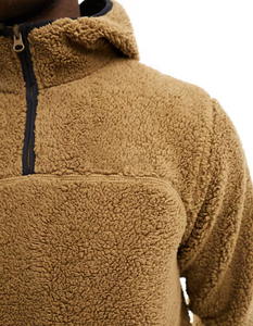 Nueva Sudadera con Capucha de Forro Polar Sherpa para Hombre, Sudadera Térmica de Pelo Sintético, Sudadera con Capucha de Invierno con Logotipo Personalizado y Color Personalizado - Product Image 4