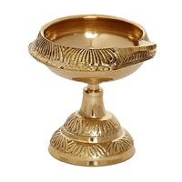 Diya décorative en laiton pour Puja | Décoration de temple à la maison | Décoration Diwali