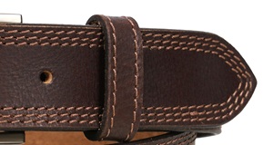 Cinturón de Cuero Genuino Marrón para Hombre, de Alta Calidad, Tendencia 2026, Resistente, Informal, para Uso Ocasional, Hebilla de Aleación Duradera, Ancho - Product Image 4