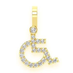 Unique Fashion Jewelry 14K Rose Gold Custom Iced Wheel Chair Pendant Natural Diamond Hip Hop Style Charm fine jewelry necklaces - Product Image 5