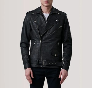 Vestes en cuir décontractées pour hommes, nouvelle collection, prix abordable, col montant, fermeture éclair sur le devant, couleurs personnalisables, imperméables et respirantes - Product Image 1