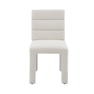 Set di 2 Sedie Laterali Hettie in Bouclé Beige per Arredamento Soggiorno - Product Image 5