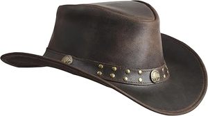 Chapeaux en cuir de cowboy personnalisables avec logo, couleur unie, légers, ajustables, unisexes, pour l'équitation en extérieur, les fêtes, la pêche, le sport, faible MOQ - Product Image 4
