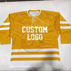 Maillot de hockey sur glace personnalisé sublimé avec sangle de combat en tissu maillé – Tenue de hockey haute performance - Product Image 1