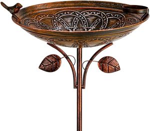 Bain d'oiseaux en métal écologique pour la décoration extérieure de pelouse et de patio, et pour le confort quotidien des petits oiseaux en buvant de l'eau. - Product Image 1