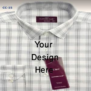 Suministro directo de fábrica desde Bangladesh 100% Camisa de algodón sólido para hombre con logotipo personalizado Manga larga Ropa formal informal para otoño - Product Image 5