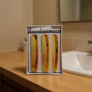 Peigne plat double bulle en ambre PEINE, multi-styler élégant - Product Image 2