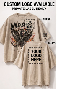 T-shirts Homme Oversize Épais en Coton 100% Écologique, Lavage Vintage, Broderie Frontale Personnalisée, Qualité Supérieure, Style Streetwear - Product Image 4