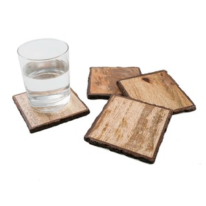 Sous-verres carrés en bois de style zen asiatique avec logo personnalisé, ensemble de sous-verres personnalisés, cadeaux promotionnels écologiques de la marque MK, mariages, 33 cm, 8 mm - Product Image 3