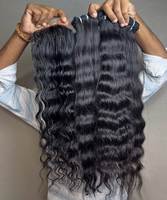 Extensions de cheveux bouclés naturels indiens Remy, lots de cheveux humains bouclés 100 % vierges bruts Remy, double trame, non traités, exportateur