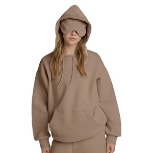 Pull à capuche pour femmes avec pantalon de jogging noir Ensemble de survêtement décontracté en deux pièces Combinaisons Designs personnalisés Impression personnalisée offerte - Product Image 4