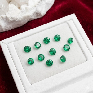 Esmeralda Verde Colombiana Natural de 5mm, Corte Redondo, Certificada, Lote de Piedras Preciosas Sueltas, Precio al por Mayor para Fabricación de Joyería - Product Image 6