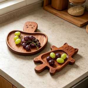 Bandeja de presentación de alimentos de madera con diseño de hongos, hecha a mano, decorativa, para restaurantes, catering y eventos - Product Image 4