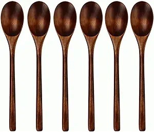 Cuchara de Té de Madera Ecológica, Ligera y Duradera, Cuchara para Café, Azúcar y Té, Utensilio de Cocina con Mango Suave - Product Image 2
