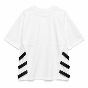 Camiseta de Talla Grande para Hombre, Algodón y Fibra de Bambú, Transpirable, Diseño en Blanco con Logotipo Personalizado, Logotipo Frontal, Fabricante Mayorista OEM - Product Image 1
