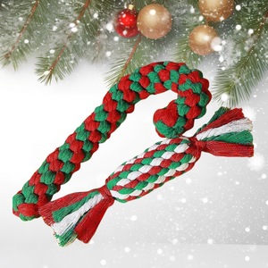 Offre Spéciale : Coffret Cadeau de Noël – Jouets Interactifs pour Chiens en Corde de Coton Ultra-Résistante aux Morsures, Idéaux pour l'Entraînement et la Stimulation Dentaire - Product Image 3