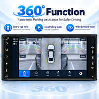 HANTUE Autoradio Android Double Din 7 Pouces Universel pour Toyota, Écran 7 Pouces 200x100mm, Lecteur Multimédia de Voiture 2 Din avec DVR 360