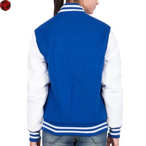 Veste universitaire pour femme, col montant, style Letterman, boutonnée, manches longues, pour tenue décontractée ou campus - Product Image 6