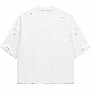 เสื้อยืดคอกลมแขนสั้นพิมพ์ลายหัวกะโหลกขนาดใหญ่สำหรับผู้ชาย สไตล์พังก์ สตรีทแวร์ ผ้าเจอร์ซีย์คอตตอน ระบายอากาศได้ดี - Product Image 2