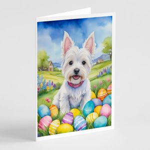 เกมล่าไข่อีสเตอร์แปลกๆของ westie การ์ดอวยพร A7 8ใบพร้อม5x7ขนาดซองจดหมาย - Product Image 1
