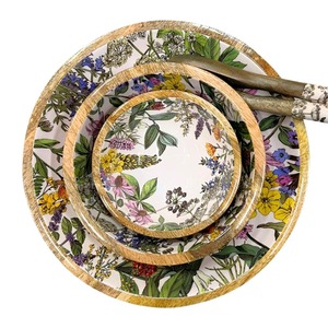 Bol à salade en bois d'acacia brun fait main, écologique, avec intérieur lisse et arrondi, sans BPA, fabriqué en Inde - Product Image 5