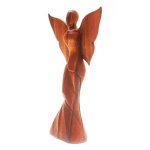Cadeau de la Saint-Valentin, cadeau d'amour, sculpture d'ange avec gravure, figurine personnalisée, décoration moderne pour la maison, cadeau - Product Image 5