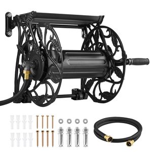 Avvolgitubo da Giardino a Parete Rinforzato per Esterni, Lunghezza 15m, Diametro 16mm, con Vassoio Superiore Allargato - Product Image 1