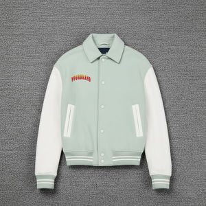 Chaqueta Varsity de Felpa 100% Algodón para Hombre, Nueva Colección 2026, con Logotipo Personalizado Impreso en DTF, Diseño Color Block, Chaqueta Varsity para Hombre - Product Image 3