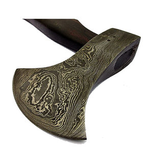 Burraq Custom Damascus Steel Tomahawks <b>Axe</b> Head Rosewood <b>Handle</b> Leather 15-Inch Overall Length Camping Hunting DIY Industrial - Product Image 6