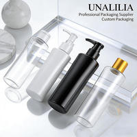 Flacon pulvérisateur en PET 150ml 200ml avec pompe ovale à fond rond, pour lotion, sérum, huile, impression sérigraphique personnalisée, cosmétique, vente en gros
