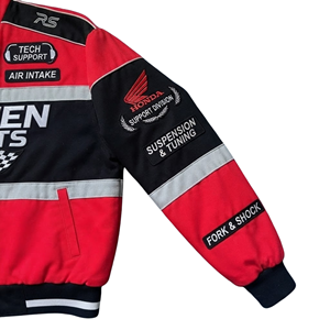 Custom Unisex Racing <b>Bomber</b> Motorsport Team <b>Jacket</b> Embroidered Patch Snap Button Streetwear Windproof Track % Cotton <b>Summer</b> - Product Image 6