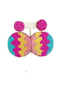 Earrings Beaded <b>Embroidery</b> Crafts Earrings Colors And Artistic Designs Made From Beads - Product Image 4