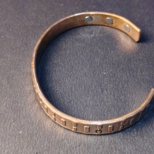 Modern Grid Pattern Copper <b>Bracelet</b> - Stylish Pure Copper Healing Cuff - <b>Men</b>’s Executive Therapy Bangle for Energy & Pain Relief - Product Image 6