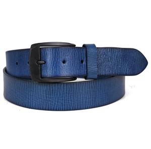 Ceinture décontractée tendance pour homme en cuir de vachette 100% véritable, boucle en alliage réglable, couleur personnalisable, haute résistance, confortable - Product Image 5